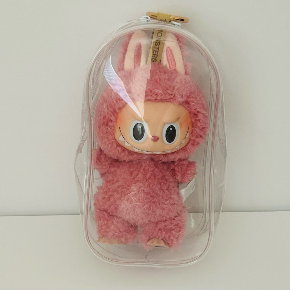 Plush Toy Clear Soft Top Zip Closure Protective Case DOLL NOT INCLUDE